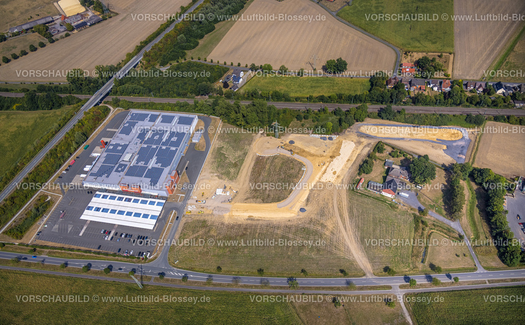 Hamm220809586Bockum-Hoevel | Luftbild, Baustelle für neues Gewerbegebiet Lipperandstraße, Handelshof, Bockum-Hövel, Hamm, Ruhrgebiet, Nordrhein-Westfalen, Deutschland