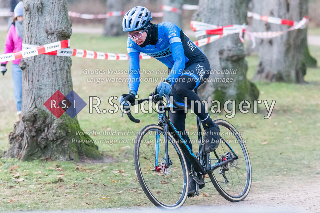 Radsport, 14. Lauf - Bikebeat Cyclo-Cross Bundesliga 2022/23 und 43. Harburger Weihnachtspreis im Stevens Cup 2022, Schwarzenbergplatz (Hamburg-Harburg), 18.12.2022 | Aus dem Rennen 6 / Männer Elite (Lizenzfahrer): Felix Dierking (#14, Radsport Nagel CX Team)