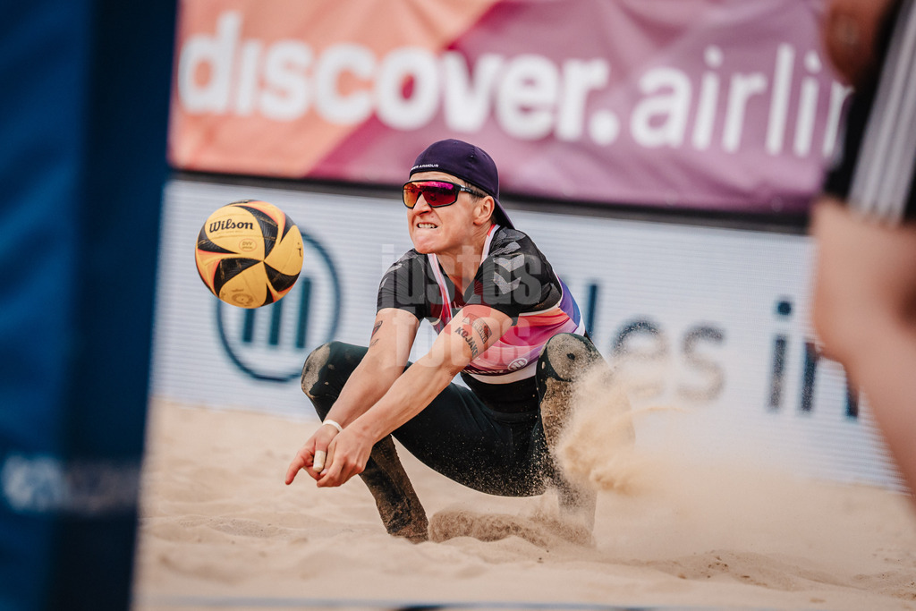Beachvolleyball | Frauen | Allianz German Beach Tour 2025 | Tourstop Berlin | 17.08.2025 | Melanie Gernert bei der Annahme