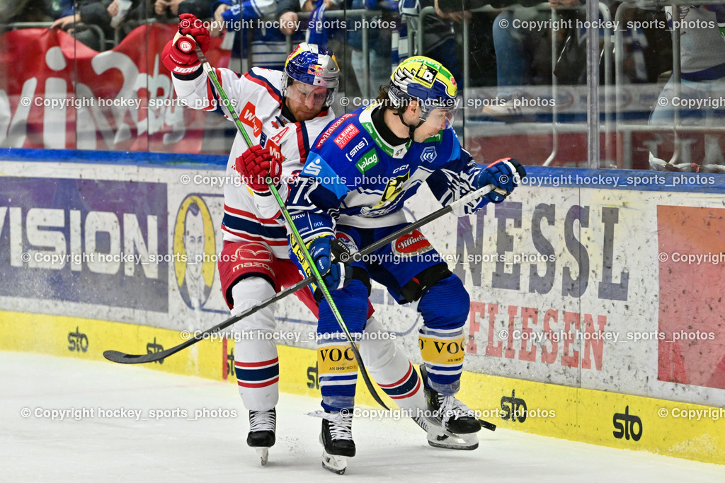 EC IDM WÄRMEPUMPEN VSV vs. EC Red Bull Salzburg | #74 COATTA Max EC VSV, #39 Genoway Charles EC Redbull Salzburg, EC IDM WÄRMEPUMPEN VSV vs. EC Red Bull Salzburg, EC IDM WÄRMEPUMPEN VSV vs. EC Red Bull Salzburg am 17.01.2025 in Villach (Stadthalle Villach), Austria, (Photo by Bernd Stefan)