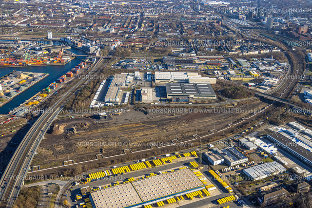 Dortmund240102252 | Luftbild, Gewerbegebiet Baugebiet Union Gelände, Hafen, Dortmund, Ruhrgebiet, Nordrhein-Westfalen, Deutschland