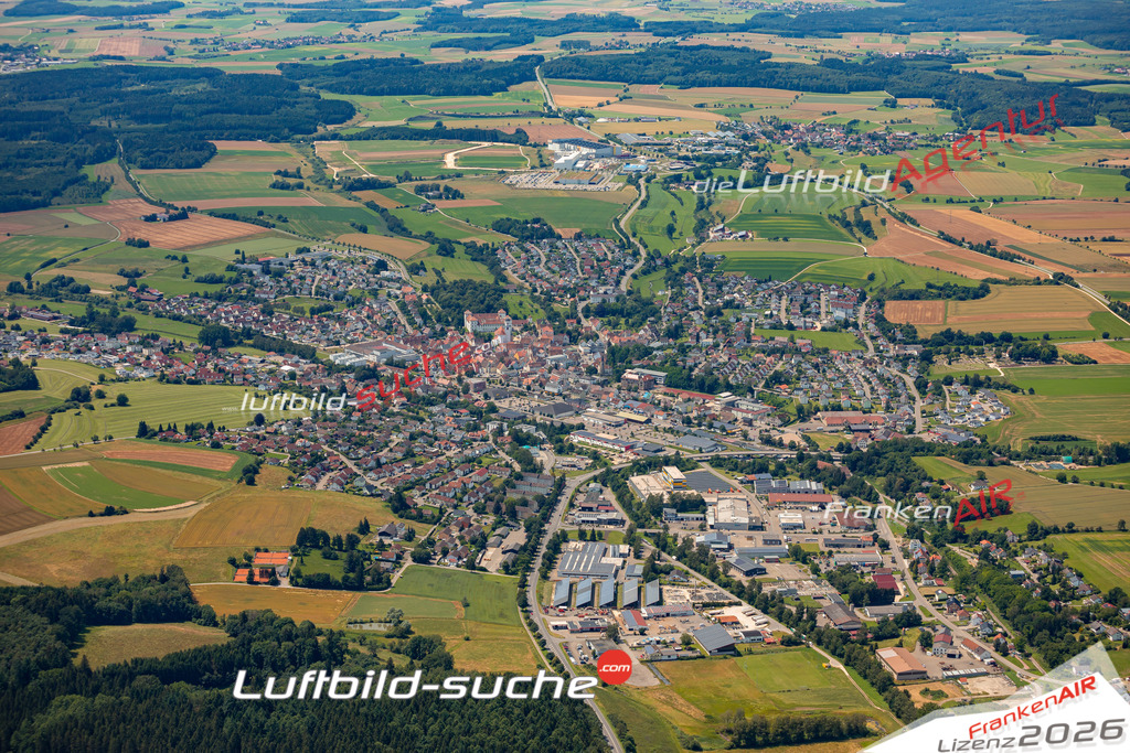 Das Luftbild zeigt :  Meßkirch - Die Luftaufnahme wurde 2024 vom UL-Flugzeug aus erstellt ( keine Drohne ) - Hochauflösende Luftaufnahme - Für grossformatige Ausdrucke geeignet. Die Geschenkidee !Mit Lizenz und Bildrechte bestellbar
