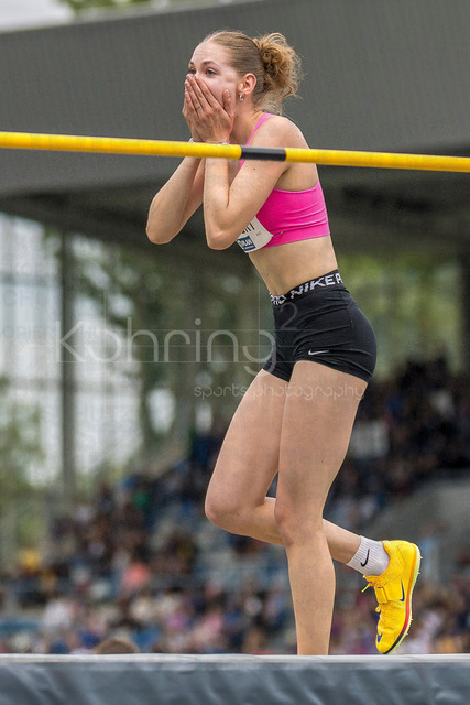 Deutsche Leichtathletik-Meisterschaften; Bochum-Wattenscheid, 26.07.2026 | Dorothea Gantert (SpVg Laatzen), Hochsprung; Deutsche Leichtathletik-Meisterschaften am 26.07.2026 im Lorheide-Stadion, Bochum-Wattenscheid (Nordrhein-Westfalen).