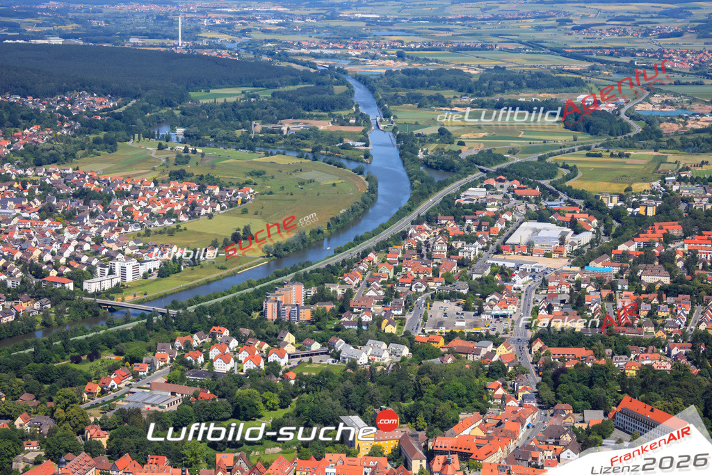 Die Luftaufnahme Kanal - Forchheim wurde vom UL-Flugzeug (keine Drohne) aus fotografiert.Hohe Druck- Auflösung-die Geschenkidee!