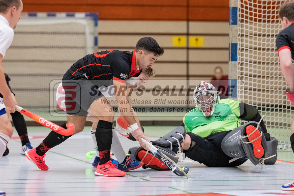 HK_20230113_102694 | 1. Bundesliga ( Halle ) Herren Crefelder HTC - DSD Düsseldorf am 13.1.2023 Crefelder HTC  ( CHTC ) Halle Glockenspitz , Krefeld ,