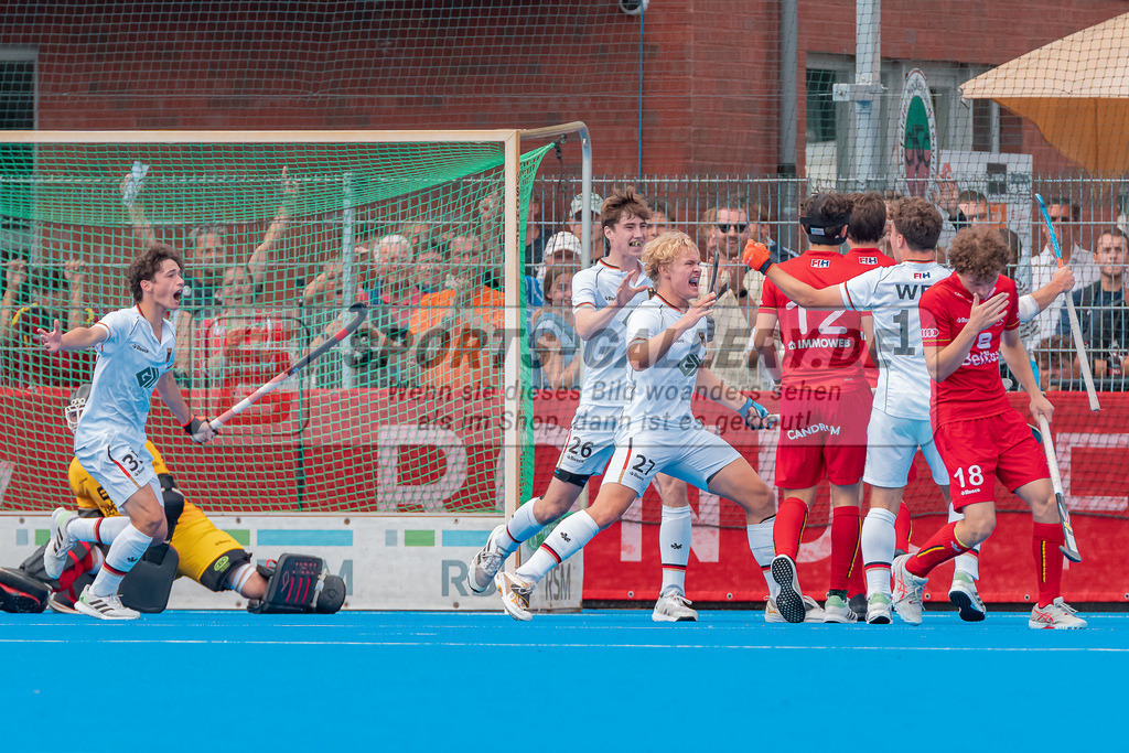 HK_20230716_102903 | Euro Hockey MU18 Boys Finale Belgium vs Germany Championship Girls &amp; Boys am 16.7.2023 CHTC , Krefeld ,