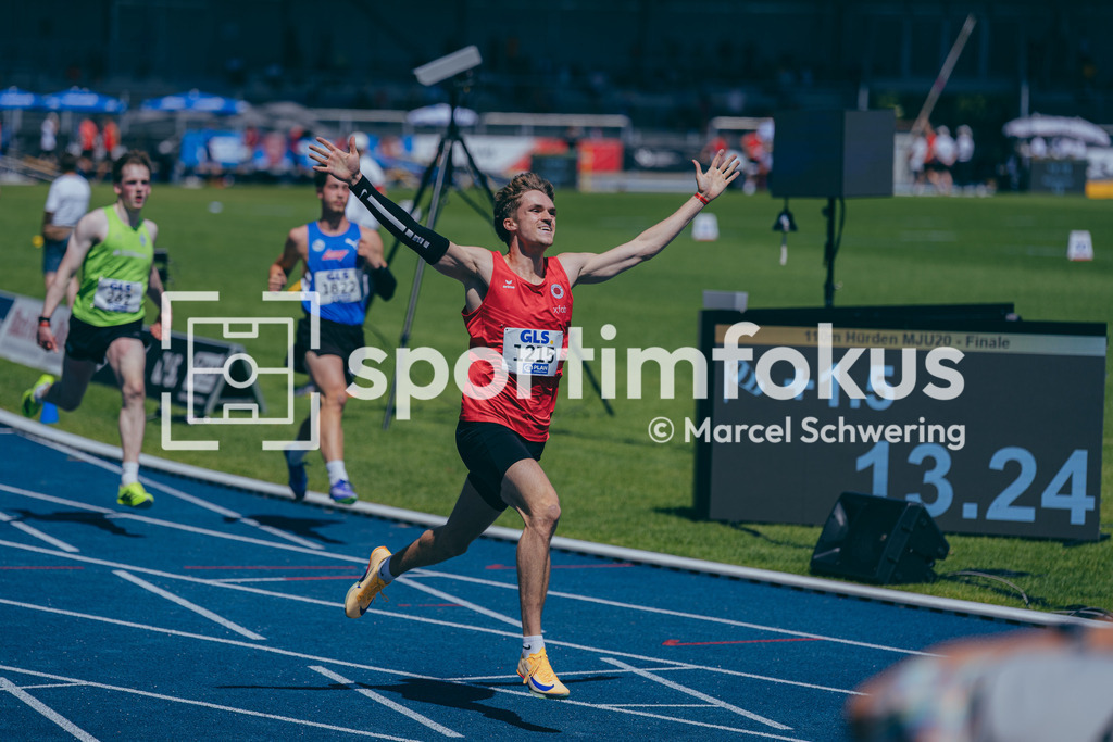 Deutsche Meisterschaften U20 / U16 2026 | Marc Leonard Hildebrand, Dresdner SC 1898, 1215, 110 Meter Hürden, Finale, Deutsche Meisterschaften der U20 &amp; U16 2026, Lohrheidestadion Bochum-Wattenscheid, 12.07.2026. Foto: Marcel Schwering / sportimfokus - Realisiert mit Pictrs.com