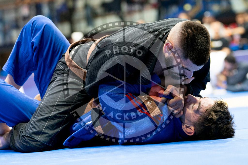20240124PBB00421 | Fighters compete during the second day of the IBJJF European Championship in Paris, France, on January 24, 2024.