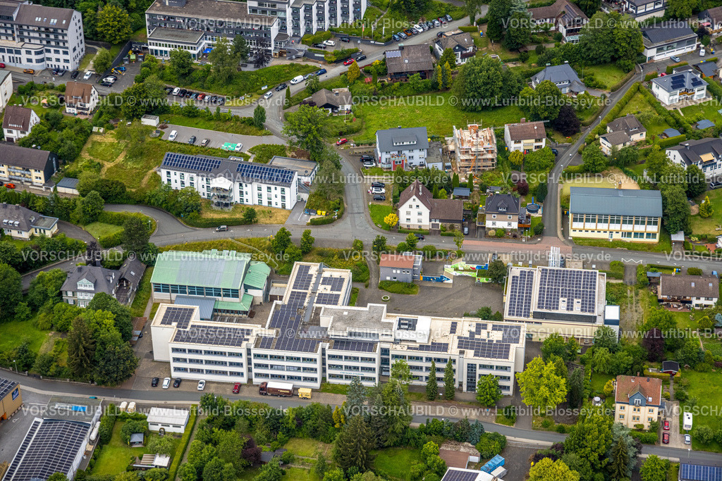 BadLaasphe240709408 | Luftbild, Städtisches Gymnasium, Bad Laasphe, Wittgensteiner Land, Nordrhein-Westfalen, Deutschland