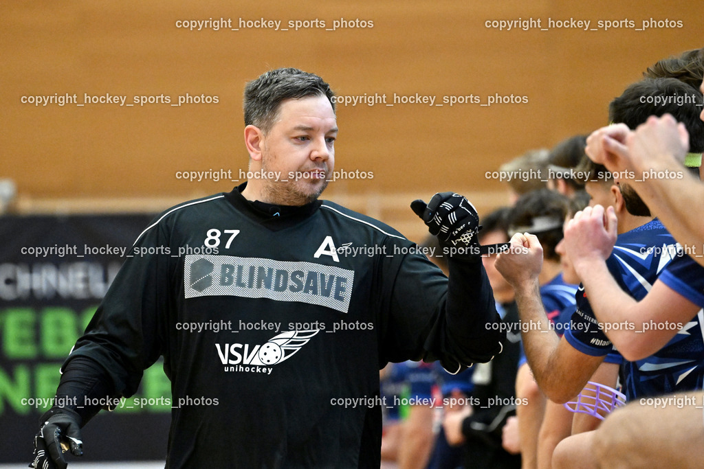 VSV Unihockey  vs. FBK Loka  | #87 Timmo Taurer VSV Unihockey, VSV Unihockey  vs. FBK Loka , VSV Unihockey  vs. FBK Loka  am 25.01.2026 in Villach (Ballspielhalle St. Martin), Austria, (Photo by Bernd Stefan)