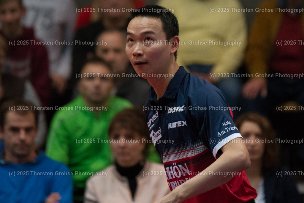 TTBL TTC Fulda-Maberzell vs. Borussia Duesseldorf | Xi WANG (TTC RhoenSprudel Fulda-Maberzell); TTBL TTC Fulda-Maberzell vs. Borussia Duesseldorf, Tischtennis-Bundesliga - 12. Spieltag am 21.01.2018 in der Hubtex Arena in Fulda, (Deutschland) - Realisiert mit Pictrs.com