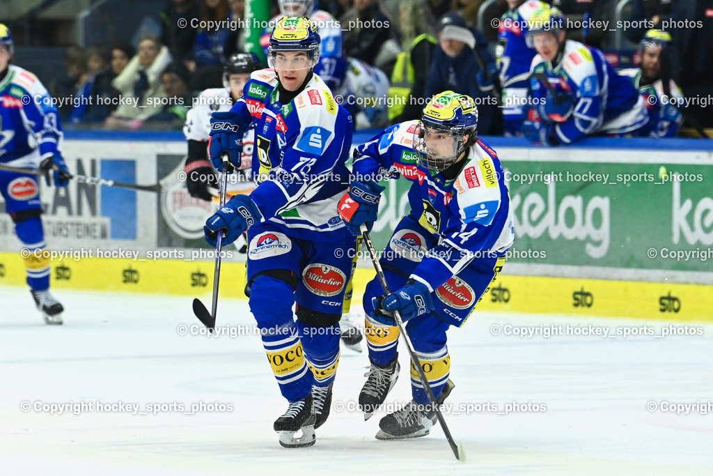 EC IDM Wärmepumpen VSV vs. Pioneers Vorarlberg | #14 Johannes Tschurnig EC VSV, #78 Felix Maxa EC VSV, EC IDM Wärmepumpen VSV vs. Pioneers Vorarlberg, EC IDM Wärmepumpen VSV vs. Pioneers Vorarlberg am 22.02.2026 in Villach (Stadthalle Villach), Austria, (Photo by Bernd Stefan)