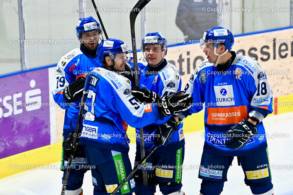 ESC Steindorf vs. ESV Ferlach  | #46 Maurer Julian ESC Steindorf, #18 Pewal Martin ESC Steindorf, Jubel ESC Steindorf, #57 Wilfan Franz ESC Steindorf, #79 Petrik Benjamin ESC Steindorf, ESC Steindorf vs. ESV Ferlach , ESC Steindorf vs. ESV Ferlach  am 15.02.2026 in Steindorf (Ossiachersee Halle), Austria, (Photo by Bernd Stefan)