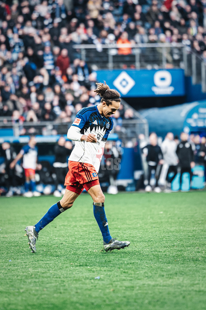Fußball | Männer | Saison 2025/2026 | 1. Fußball-Bundesliga | 8. Spieltag | Hamburger SV vs. VfL Wolfsburg | 25.10.2025 | Yussuf Poulsen (#15, HSV) ärgert sich