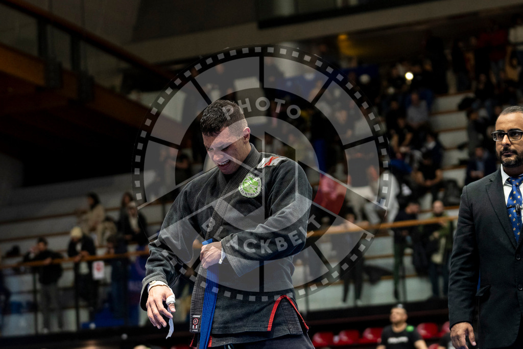 20240122PBB5731 | Fighters compete during the second day of the IBJJF European Championship in Paris, France, on January 22, 2024.