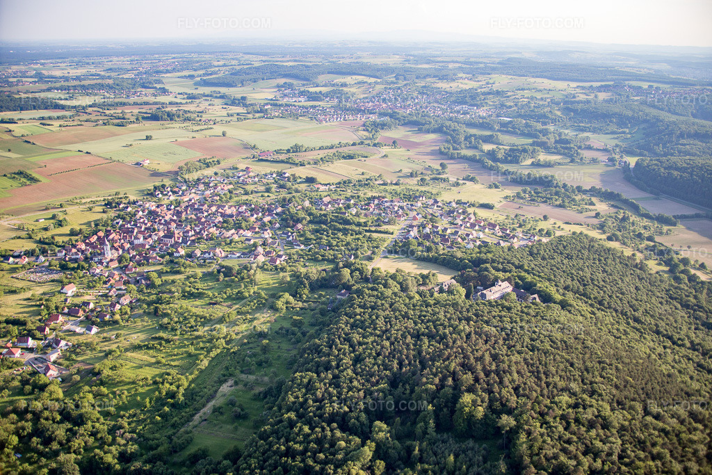 Aerial view: Conference center in Gœrsdorf in the state Bas-Rhin, France.Photo: IMG_080237.jpg taken on 06/05/2015 by Werner Riehm/FLY-FOTO.comResolution of the original: 5472 x 3648 px