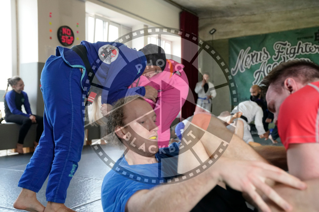 20240413PBB5655 | Fighters compete during the Grapplethon 24hours of rolling for a reason in Hamburg, Germany, on April 13, 2024.