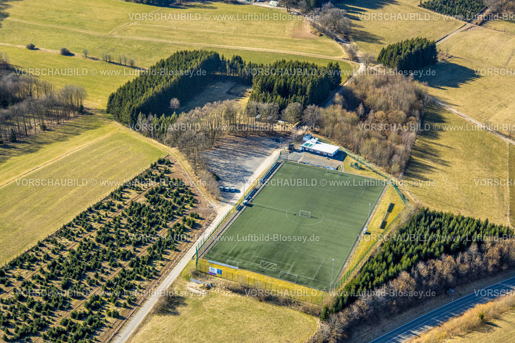 Kirchhundem250308492Brachthausen | Luftbild, Fußballstadion Sportplatz SV Brachthausen - Wirme e.V., Brachthausen, Kirchhundem, Sauerland, Nordrhein-Westfalen, Deutschland