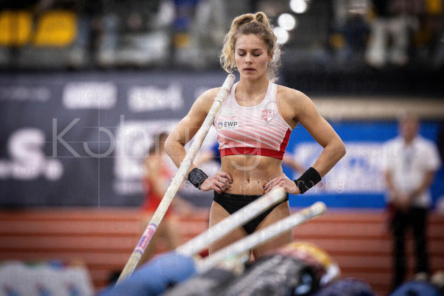 Deutsche Leichtathletik-Hallenmeisterschaften; Dortmund, 01.03.2026 | Konzentration: Moana-Lou Kleiner (SC Potsdam e.V.); Deutsche Leichtathletik-Hallenmeisterschaften am 01.03.2026 in der Helmut-Körnig-Halle in Dortmund. 