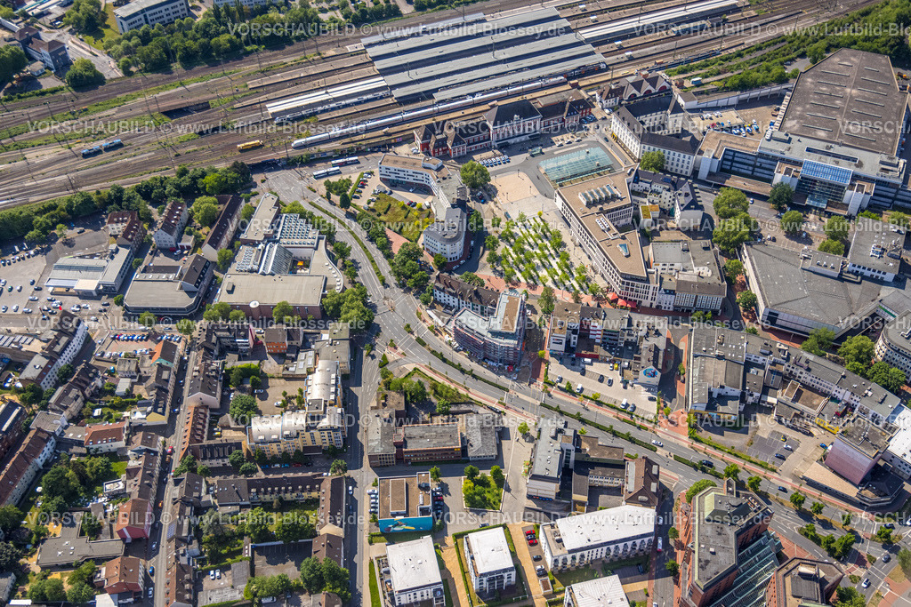 Hamm220504731 | Luftbild, Hbf Hamm, Block Friedrichstraße, City mit Platz der Deutschen Einheit, Gustav-Lübcke-Museum, Mitte, Hamm, Ruhrgebiet, Nordrhein-Westfalen, Deutschland