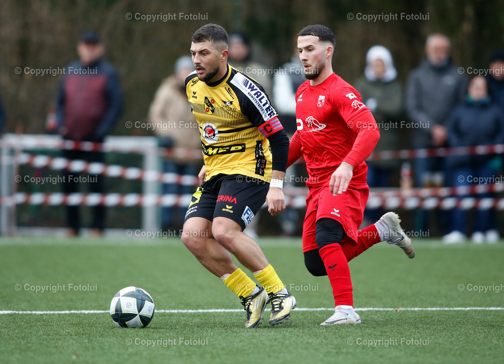 A_LUI_15032025_14 | SPORT FUSSBALL LL.OST E ASKOE OEDT 1B -GUNSKIRCHEN 15.03.IM BILD : ALBI MUHAREMI  (OEDT1B) UND DIBRAN RRAHMANI  (GUNSKIRCHEN)FOTO:OEDT