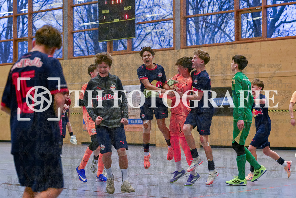 GER, Begegnung, Fussball, U14 Hallenturnier, PS-Immo-Cup 2026, 18.01.2026 | Jubel bei RB Fussballakademie Salzburg