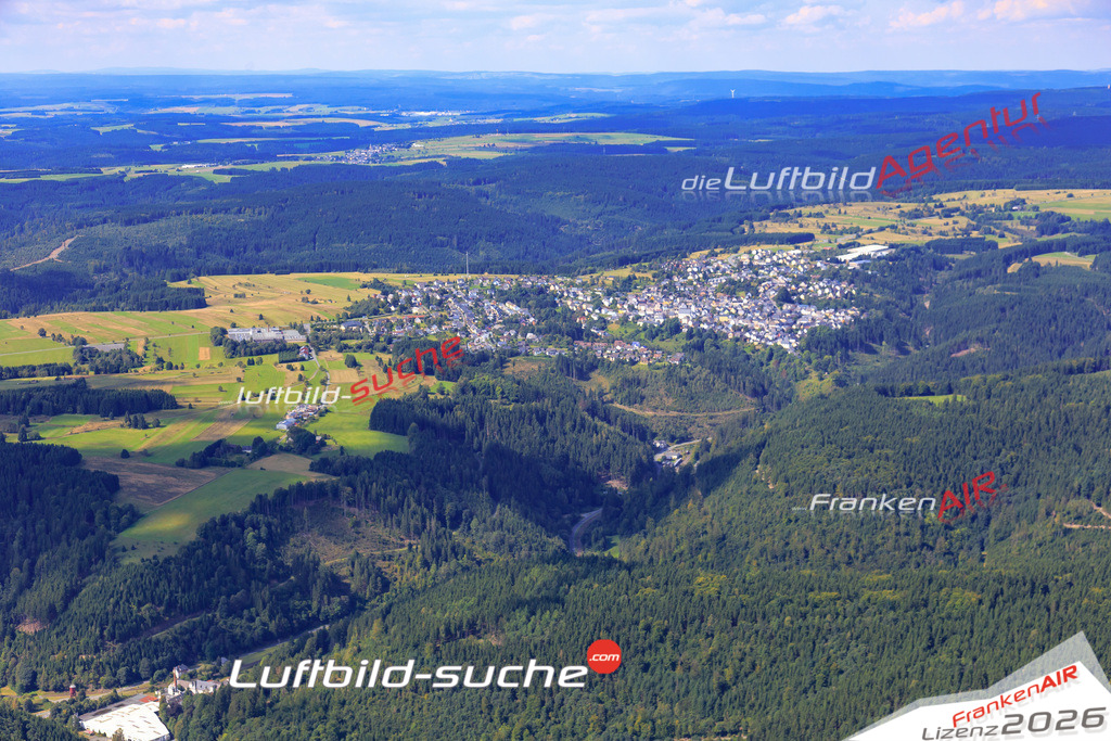 Die Luftaufnahme der Stadt Nordhalben wurde 2017 vom Flugzeug heraus erstellt ( keine Drohne )- hohe Auflösung für beste Qualität