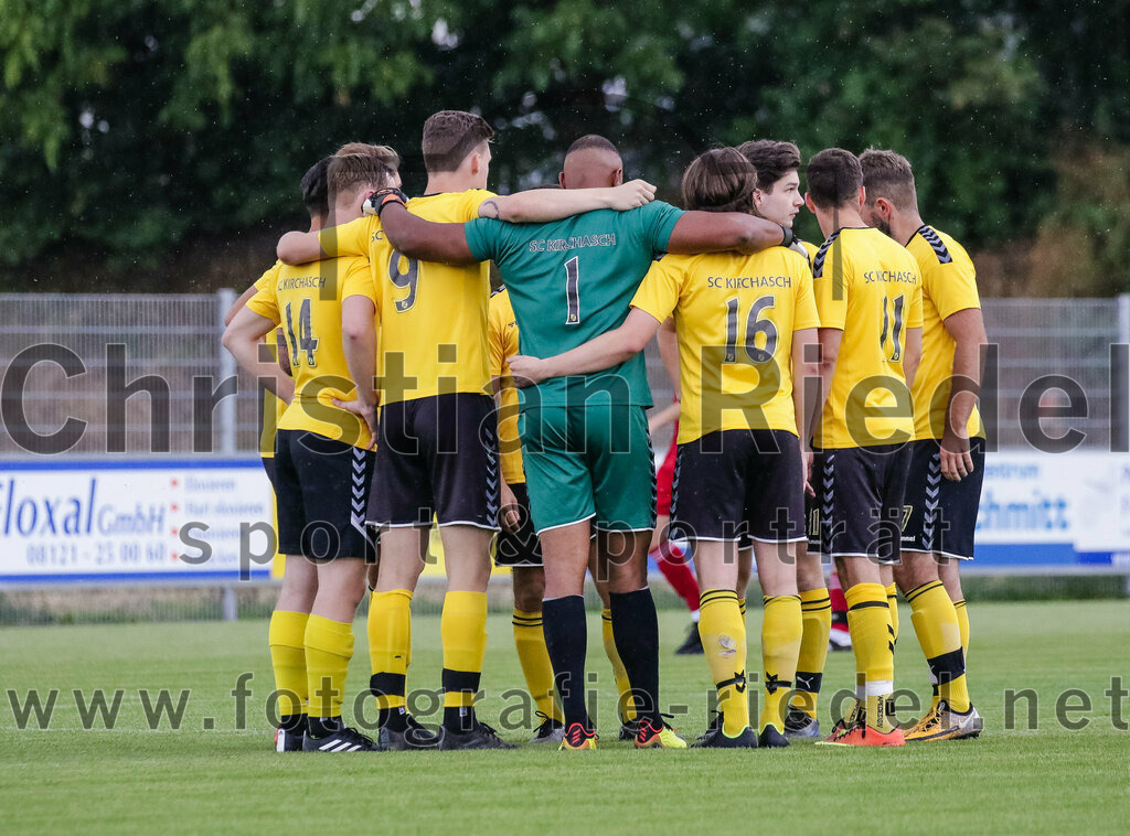 2023-07-29_003_FC_Finsing_gegen_SC_Kirchasch | Finsing, Deutschland, 29.07.2023:
Fußball, Kreisliga 2023 / 2024, 1. Spieltag, FC Finsing gegen SC Kirchasch, Endergebnis: 0:2

Michael Wernhart (SC Kirchasch, #14), Markus Zollner (SC Kirchasch, #9), Torwart Sven Kouame (SC Kirchasch, #1), Bastian Bönisch (SC Kirchasch, #16), Stefan Hackl (SC Kirchasch, #11)

Foto: Christian Riedel / fotografie-riedel.net
