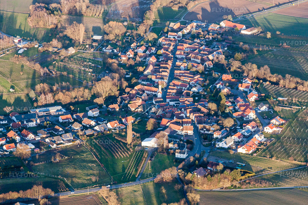 Luftbild: landwirtschaftlichen Feldern und Nutzflächen in Oberhausen im Bundesland Rheinland-Pfalz in Deutschland. Foto: IMG_61946.jpg vom 28.01.2014 durch Werner Riehm/FLY-FOTO.de