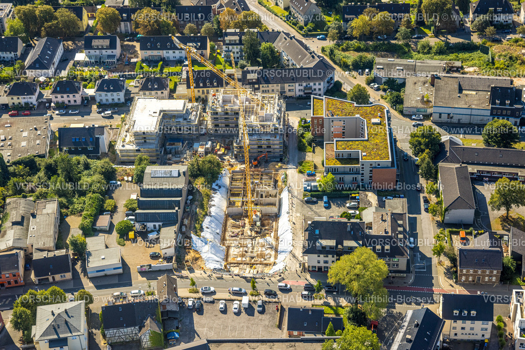Heiligenhaus240812974 | Luftbild, Seniorenheim Domizil Heiligenhaus am Südring, Baustelle am Südring, Leubeck, Heiligenhaus, Ruhrgebiet, Nordrhein-Westfalen, Deutschland