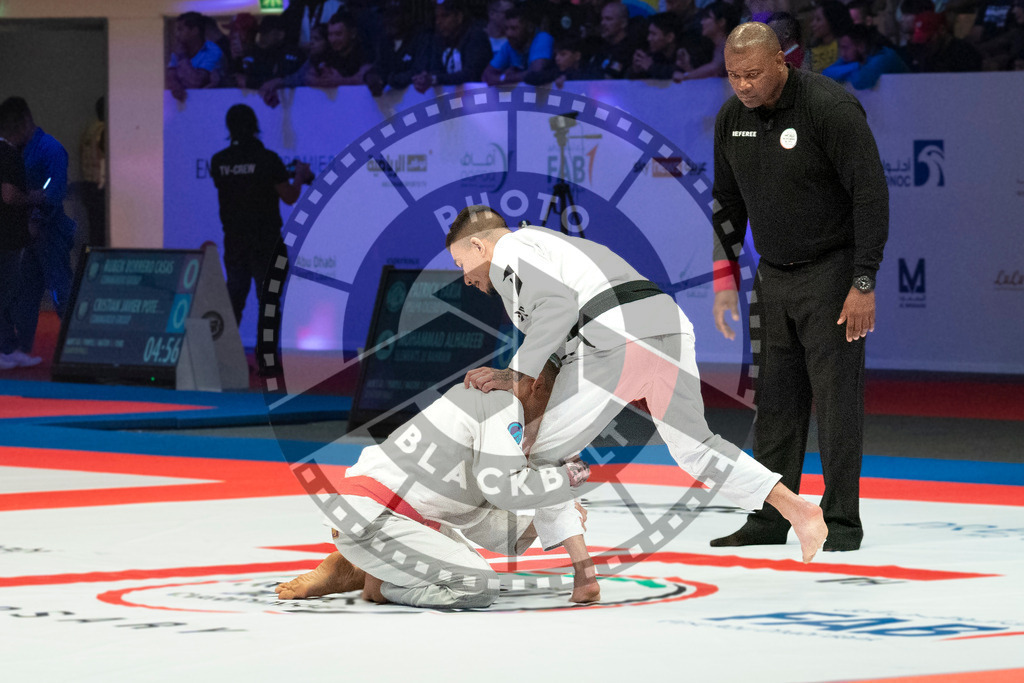 20231106PBB0299 | Fighters compete during the AJP World Master Championship in the Mubadala Arena in Abu Dhabi, Arab United Emirates, on November 6, 2023.