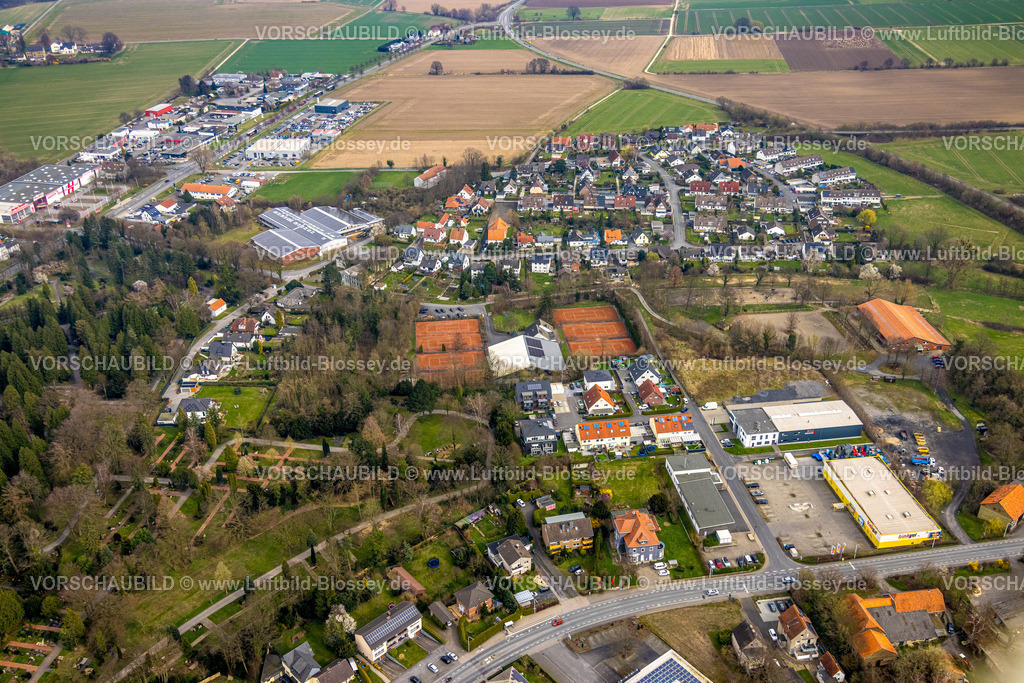 Werl240308411 | Luftbild, Wohngebiet Hammerstein, Tennisplätze Ski-Club Werl e.V., Werl, Nordrhein-Westfalen, Deutschland