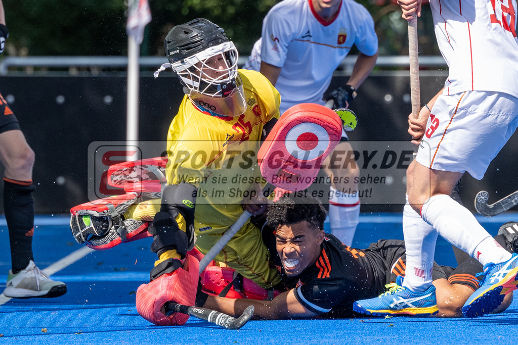 SFE_20230716_0192 | EuroHockey EM U18 Boys 3th 4th Netherlands vs Spain am 16.07.2023 in Krefeld (Gerd-Wellen-Hockeyanlage), Photo: Stephan Fehrmann 2023 (Sports-Gallery)