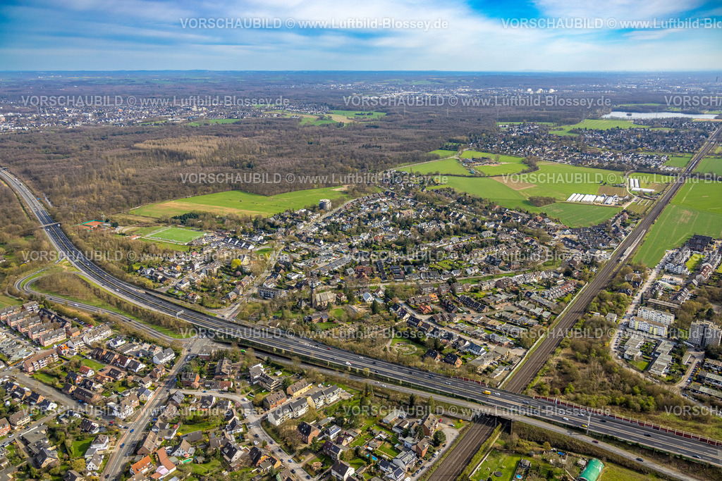 Duisburg230302421 | Luftbild, Rosen Ruland Gewächshäuser, Wiesen und Felder für mögliche neue Bauprojekte, Angermund, Düsseldorf, Ruhrgebiet, Nordrhein-Westfalen, Deutschland