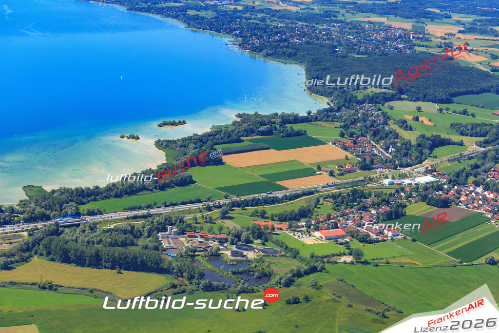 Luftbild von  Eching-am-ammersee - Luftaufnahme wurde 2017 von https://frankenair.de mittels Flugzeug (keine Drohne) erstellt - die Geschenkidee