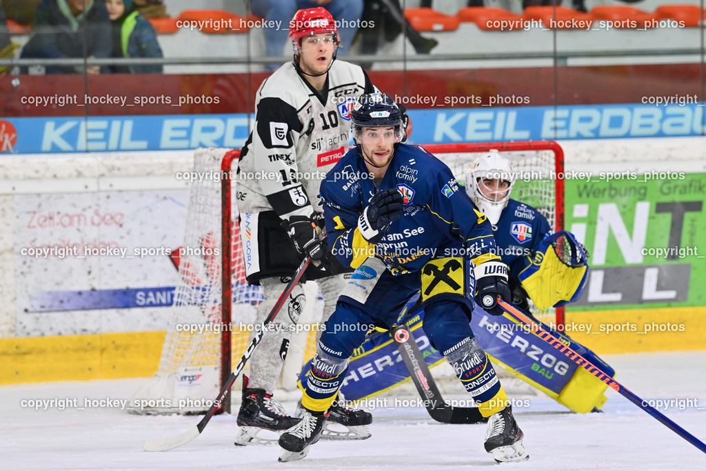 EK Zeller Eisbären vs. HDD Jesenice 1.10.2022 | #9 Rattensberger David, #30 Zimmermann Max, #10 Jenko Jasa