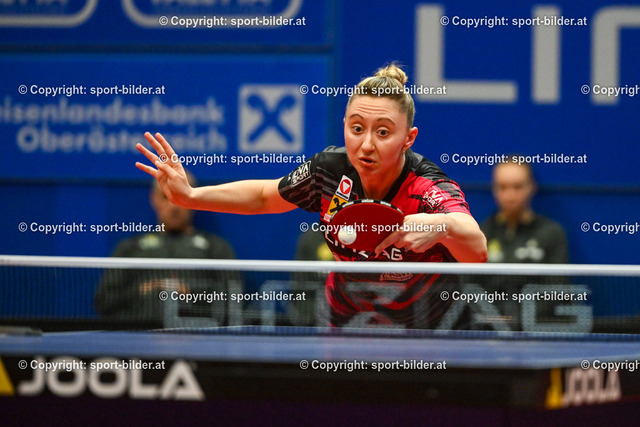 AUT, Tischtennis ETTU Womans Champions League Semi Final 2, Linz AG Froschberg (AUT) vs Metz TT (FRA) | 19.02.2023, Sportpark Lissfeld, AUT, Tischtennis ETTU Womans Champions League Semi Final 2, Linz AG Froschberg (AUT) vs Metz TT (FRA), im Bild Sofia Polcanova (Froschberg Linz)


// ETTU, Tischtennis Womans Champions League Semi Final 2 between Linz AG Froschberg (AUT) vs Metz TT (FRA) in Linz, Austria on 2023/02/19