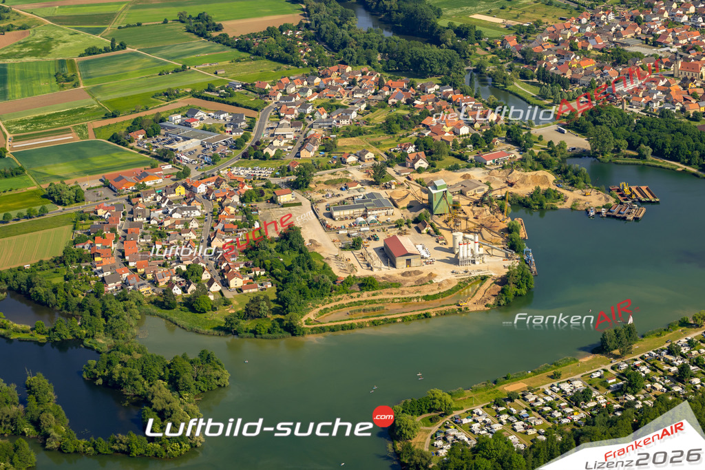 Das Luftbild zeigt Gewerbegebiet Sand am Main - Die Luftaufnahme wurde 2023 vom UL-Flugzeug aus erstellt ( keine Drohne ) - Hochauflösende Luftaufnahme - Für grossformatige Ausdrucke geeignet. Die Geschenkidee !Mit Lizenz und Bildrechte bestellbar