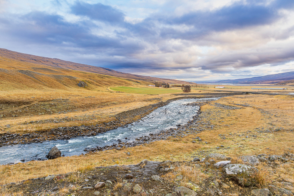 Landschaft mit Fluss im Osten von Island | Landschaft mit Fluss im Osten von Island.