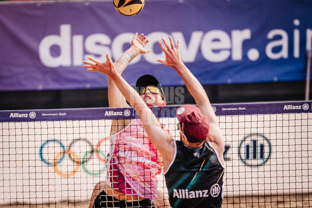 Beachvolleyball | Männer | Allianz German Beach Tour 2025 | Tourstop Düsseldorf | 08.05.2025 | Tilo Backhaus beim Angriff