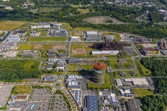 Dortmund240700231 | Luftbild, Technologiepark Gewerbegebiet Phoenix West, Gasometer, Stahlwerk ehemaliger Hochofen, Zentrum für Produktionstechnologie (ZfP) und Albonair GmbH an der Carlo-Schmid-Allee, MST.factory dortmund Konrad-Adenauer-Allee 11, hinten Amprion GmbH, Hörde, Dortmund, Ruhrgebiet, Nordrhein-Westfalen, Deutschland