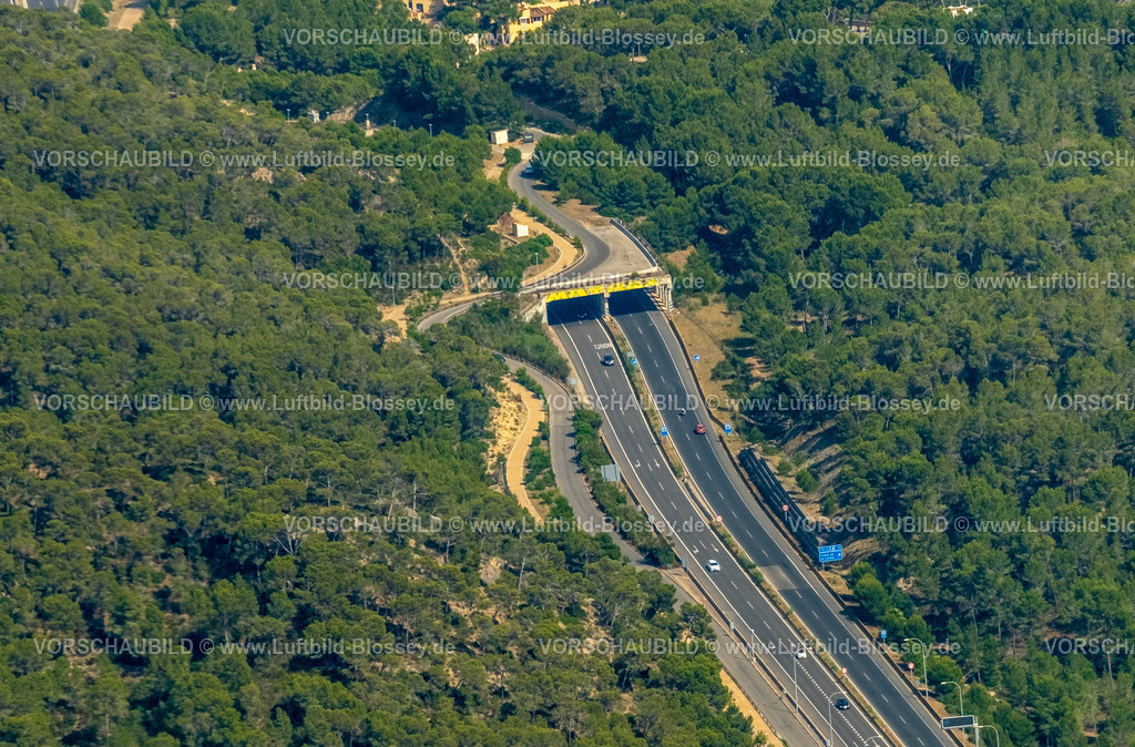 Mallorca230600655N | Luftbild, Straßentunnel der Schnellstraße Ma-1, Andratx, Balearen, Mallorca, Balearische Inseln, Spanien