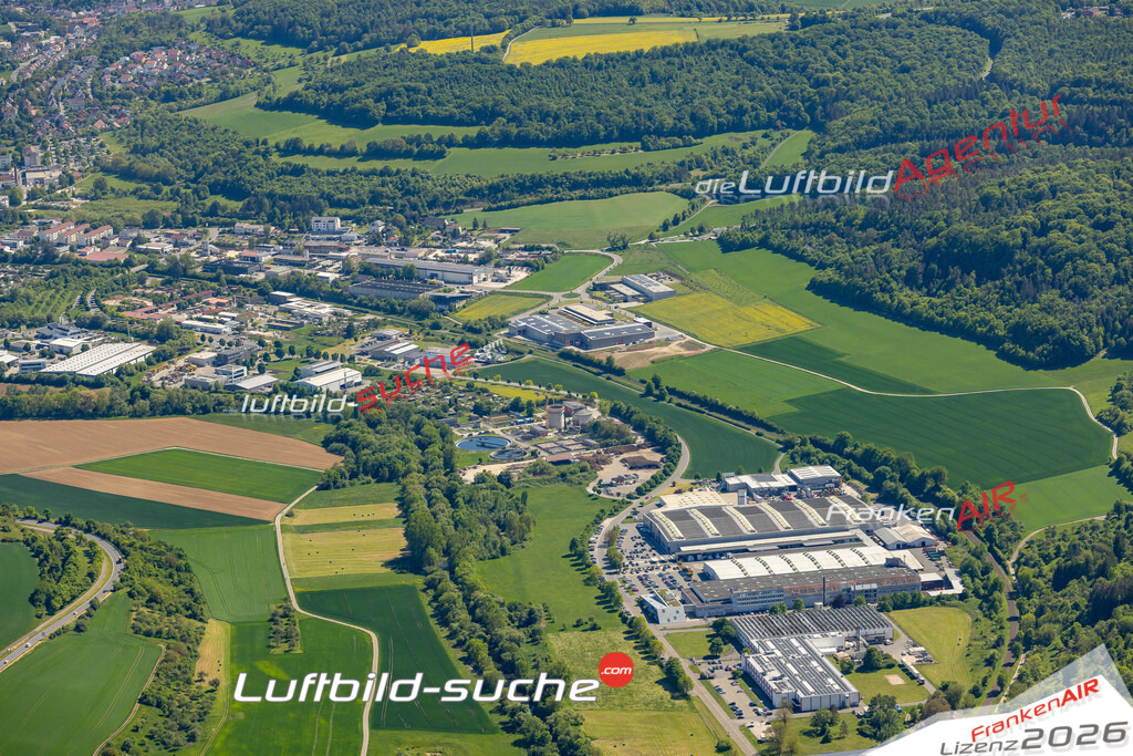 Klassische Luftaufnahme ohne Drohne zeigt:Edelfingen bei Bad Mergentheim - Die Luftbildaufnahme wurde 2025 vom UL-Flugzeug heraus erstellt ( keine Drohne ) - Hochauflösende Luftaufnahme -Nicht vergleichbar mit Google Maps oder Satelittenbilder- Die Geschenkidee !Mit Lizenz und Bildrechte bestellbar