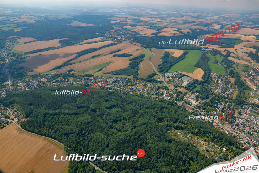 Das Luftbild der Stadt Lichtenstein wurde 2018 vom Flugzeug heraus erstellt (keine Drohne) Aufnahmehöhe ca.400 Meter- hohe Auflösung für beste Druck-Qualität