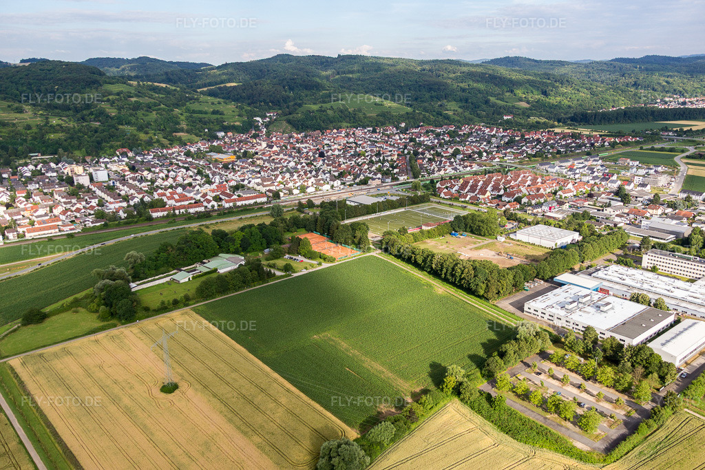 Luftbild: an der Bergstraße in Laudenbach im Bundesland Baden-Württemberg in Deutschland. Foto: IMG_090651.jpg vom 04.07.2016 durch Werner Riehm/FLY-FOTO.de