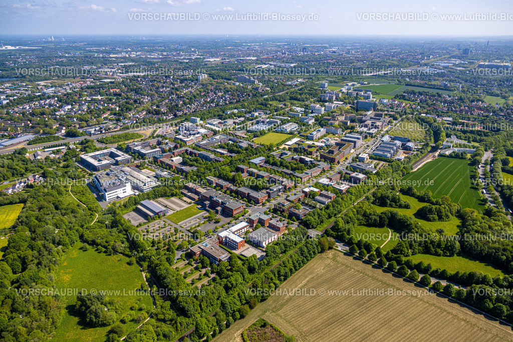 Dortmund230504442 | Luftbild, TU Technische Universität Dortmund, Technologiezentrum (TZDO), Blick nach Dortmund City, Eichlinghofen, Dortmund, Ruhrgebiet, Nordrhein-Westfalen, Deutschland