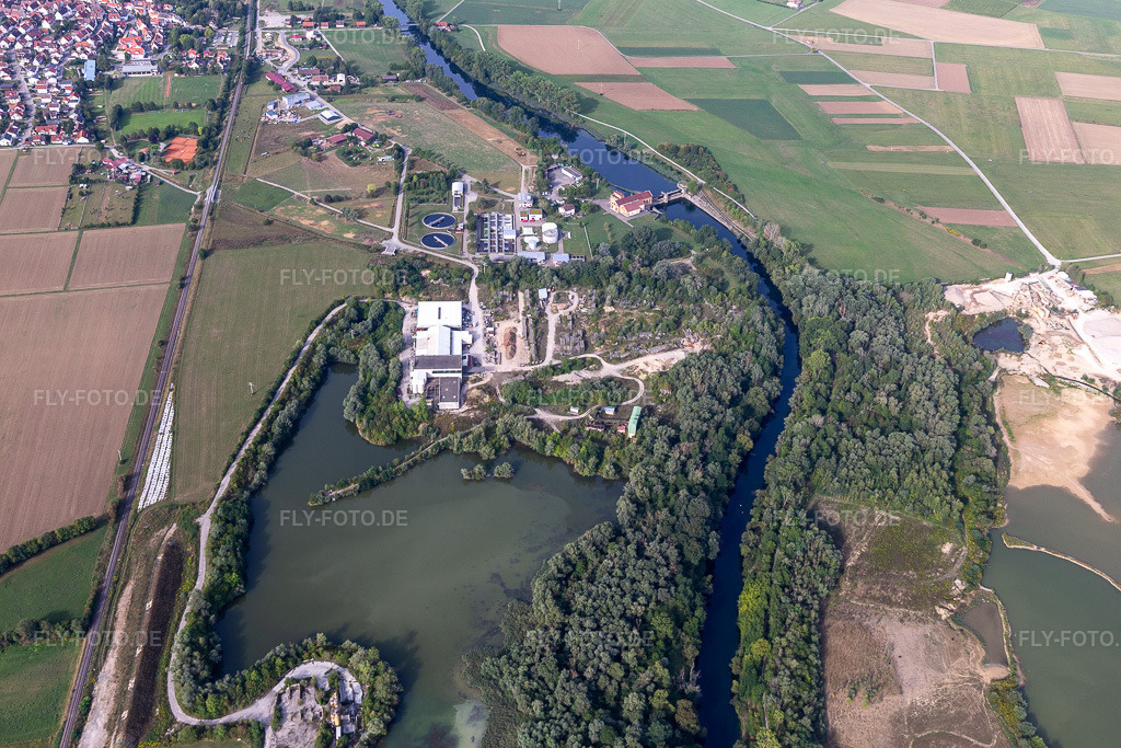 Luftbild: Kläranlage Kiebingen in Rottenburg am Neckar im Bundesland Baden-Württemberg in Deutschland. Foto: IMG_008694.jpg vom 27.08.2020 durch Werner Riehm/FLY-FOTO.de
