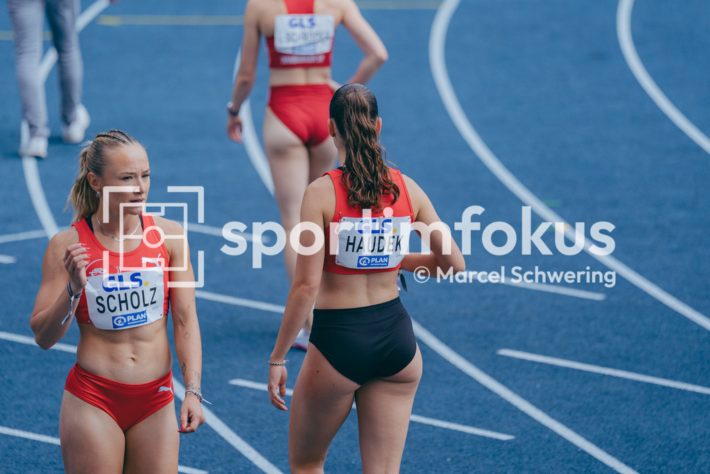 Deutsche Meisterschaften der Frauen und Männer 2026 | Jenna Haudek, LG Brillux Münster, 4x100-Meter-Staffel, Deutsche Meisterschaften der Frauen und Männer 2026, Lohrheidestadion Bochum-Wattenscheid, 26.07.2026. Foto: Marcel Schwering / sportimfokus - Realisiert mit Pictrs.com