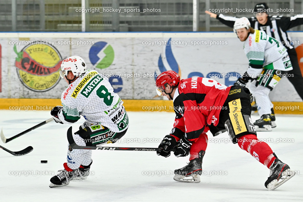 HDD Jesenice vs. EC Bregenzerwald 30.9.2022 | #8 Matzka Moritz, #83 Kumanovic Lovro