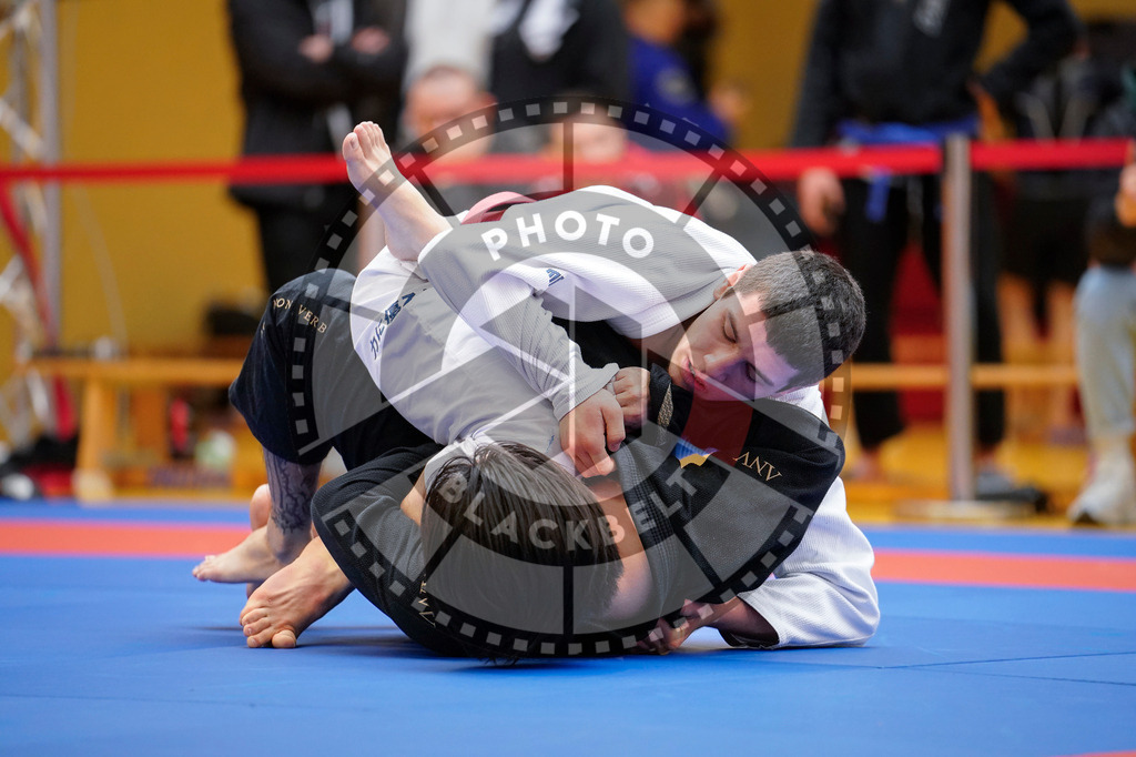 20240203PBB07928 | Fighters compete during the Brazilian Jiu-Jitsu Championship of the AJP Tour in Maintal by Frankfurt am Main, Germany, on February 2, 2024.